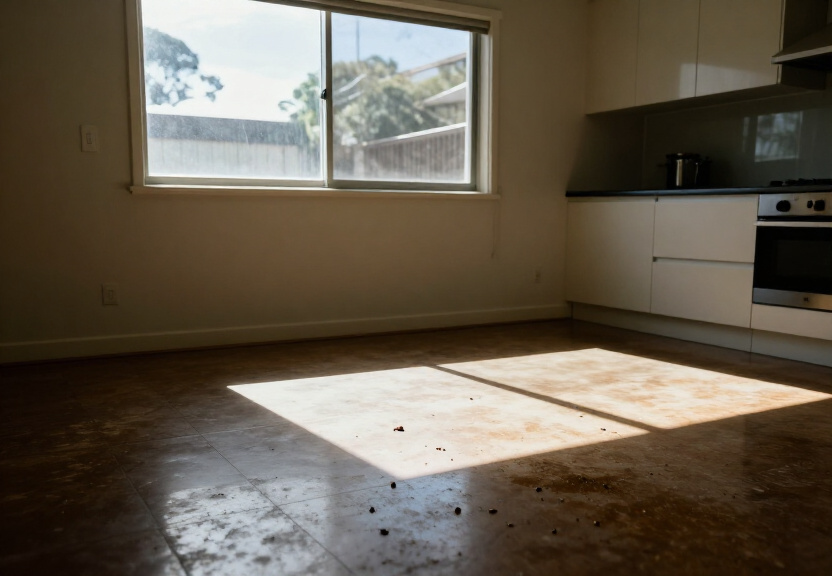 Ant infestation in a Clyde kitchen before treatment